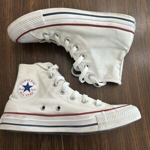 Converse Chuck Taylor All Star High Top White Canvas Sneakers Women's 6